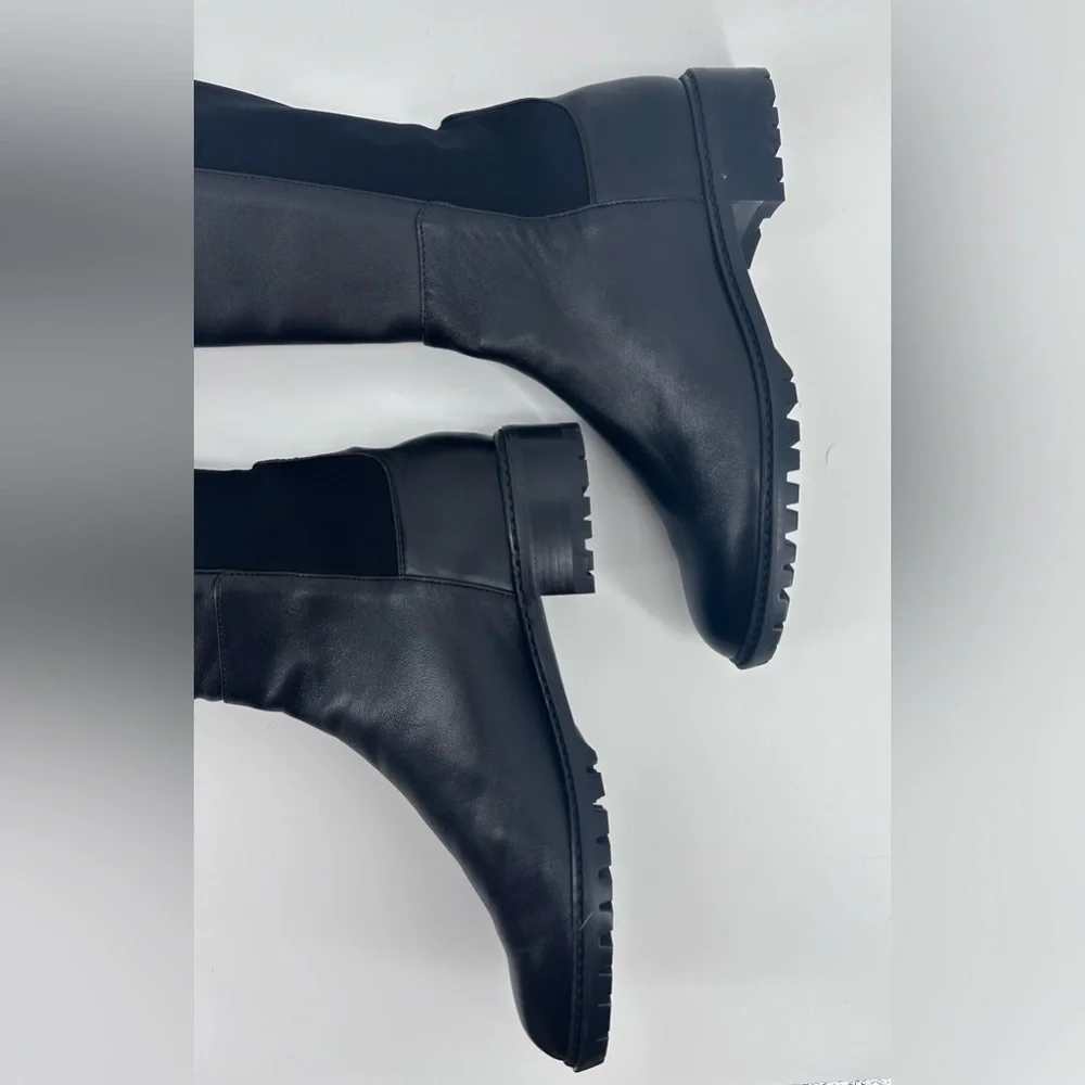 New $950 STUART WEITZMAN 5050 BOOT STRETCH LEATHER OVER THE KNEE BLACK 7.5 S4829 - Picture 9 of 16